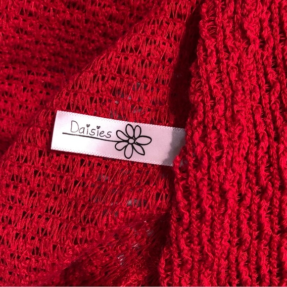 Daisies Red Hooded Cardigan NWOT!💋 - Picture 3 of 12